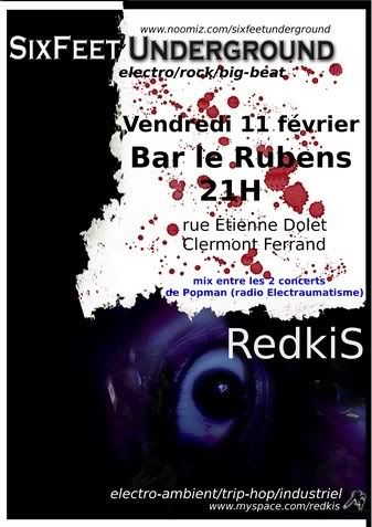 RedkiS Six Feet Underground concert affiche