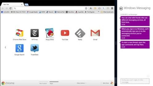 Chrome com visual Metro para Windows 8