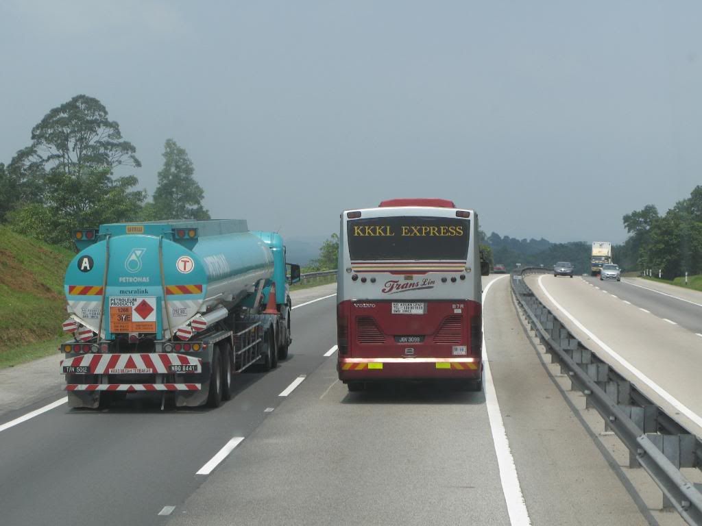 KKKL Express It says KKKL Express on the bus. I hope as hell the L doesnt stand for Luxury.