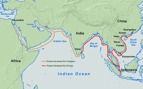 Maritime silk routes 100BC
