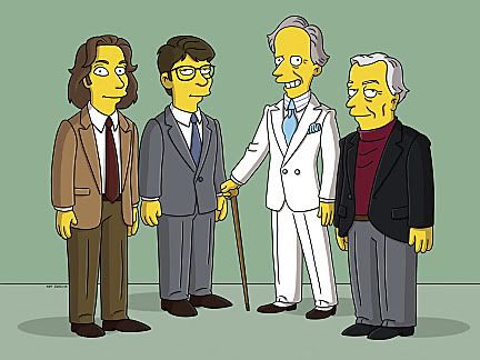 Michael Chabon (first from the left) from a recent documentary, alongside Jonathan Franzen, Tom Wolfe and Gore Vidal