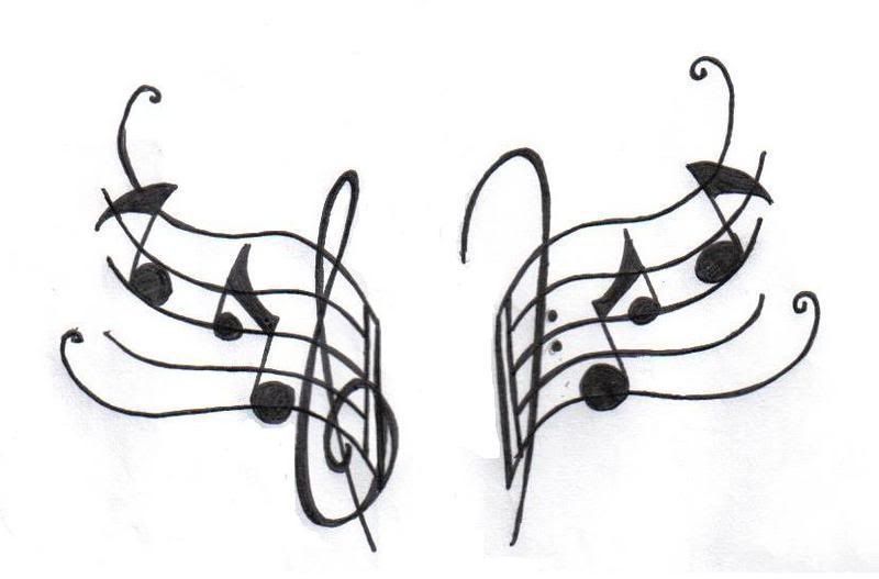 music notes tattoo. music notes