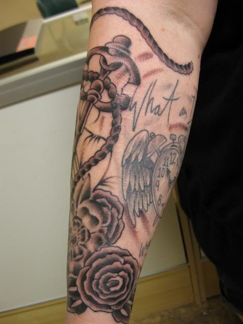 It ties in nicely with my time flies tattoo on the inside of my arm that 