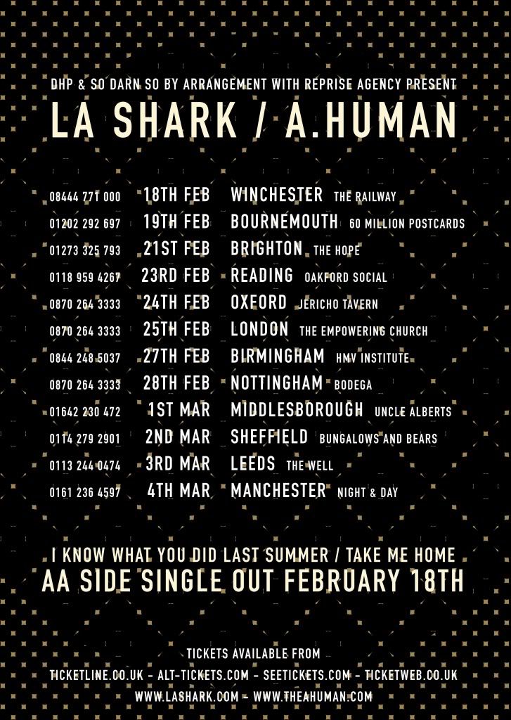 La Shark / A.Human UK Tour Feb / Mar 2011 Poster