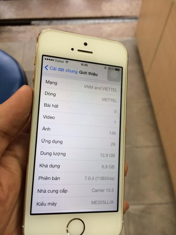 Lên Đường 5s Gold 16G Lock T-Mobile nhanh 9t - 1