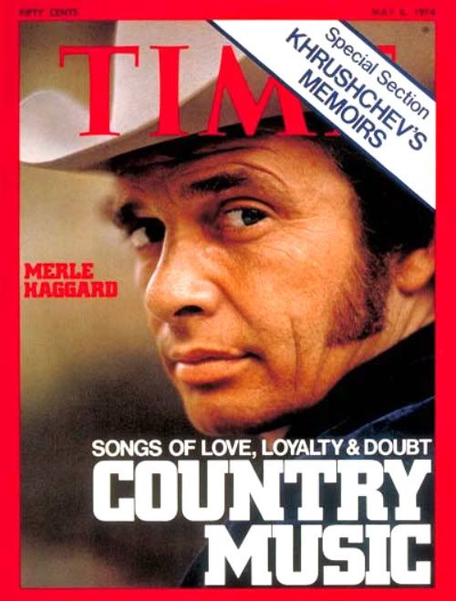Merle Haggard op de voorkant van Time Magazine