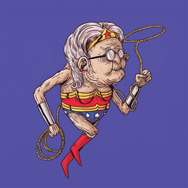 Old Super Heroes by Alex Solis