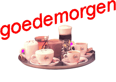 Goede morgen de koffie is klaar Goede morgen de koffie is klaar