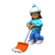 Sneeuw schuiven Sneeuw schuiven