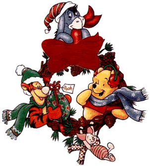 1001Krabbels.nl - Winnie The Pooh Kerst