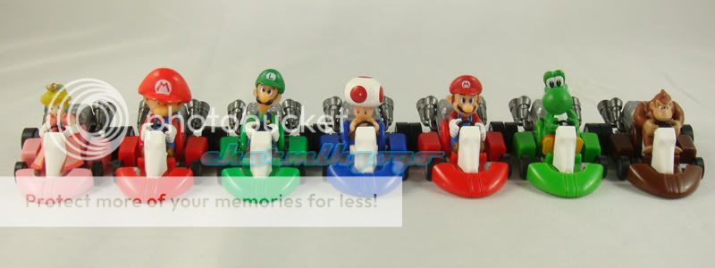 7PCS Super Mario Brothers Pull Back Car kart set Figure Toy #7MC 