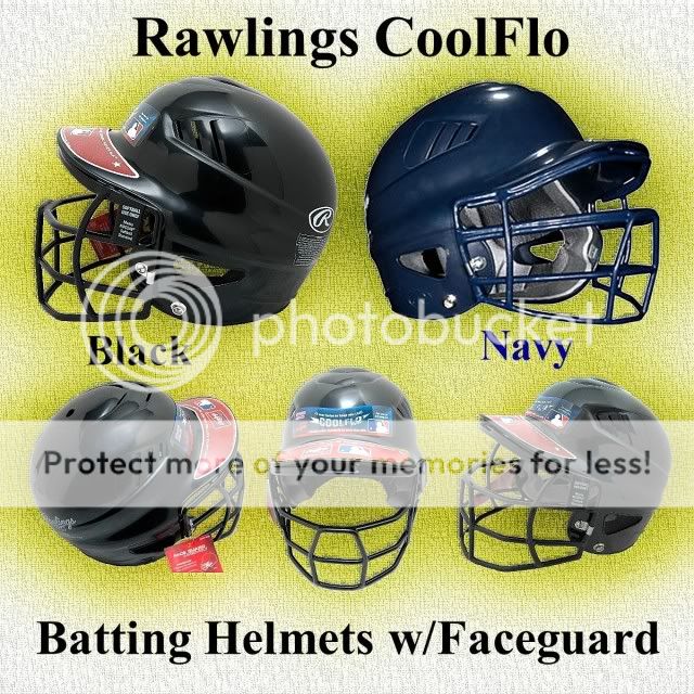 Rawlings CoolFlo Batting Helmets w/Face Guard One Size  