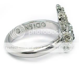 Disney Mickey Mouse Hand Clear Multi Crystal ring  