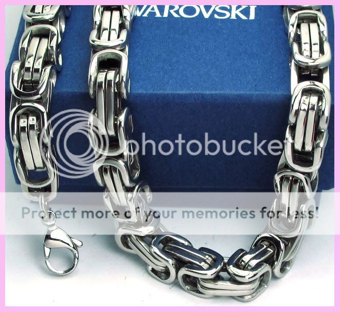22 Heavy 120g 8mm Stainless Steel Box Chain Necklace  