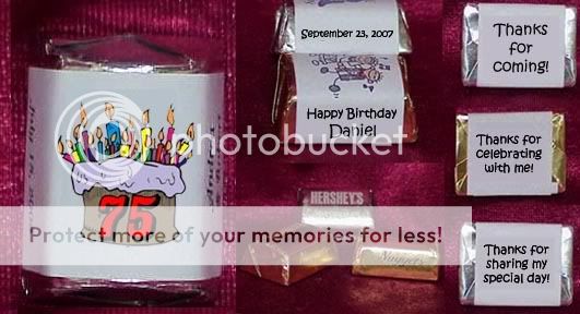 Any Age Adult Kids Birthday Cake Candy Wrappers Personalized Party 