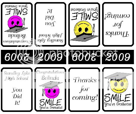 14 GRADUATION Smiley MINT BOX Candy Labels Party Favors  