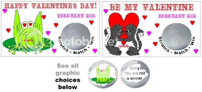 10 Valentines Day Themed Scratch Off Tickets