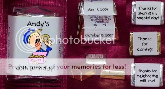 Police Cop Birthday Retirement Candy Personalized Wrappers Party 