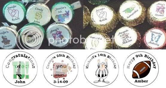 108 Football Birthday Candy Kiss Labels Favors Kisses